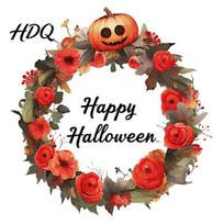 Weatherproof Glass Ornaments Halloween Wreath Wall Stickers Happy Garland Decals Retro Autumn Pumpkin Fall Home Decor & Rose Waterproof PVC
