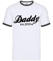 Daddy Est. 2004 - Mens Ringer - Fathers Day 19th 19 Dad Birthday Age L