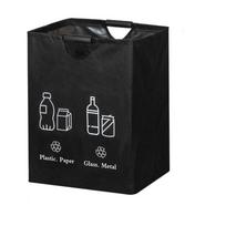 Large Capacity Empty Bottle Storage Basket Folding Design With Handle Waste Trash Sorting Organizer Foldable Durable