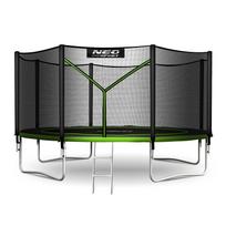 12 pėdų/374 cm sodo batutas su lauko apsauginiu tinkleliu ir kopėčiomis Neo-Sport