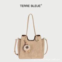 Three Fold Tote Large Bag for Women's Spring and Summer High-end Texture Commuting Handbag Shoulder Bag