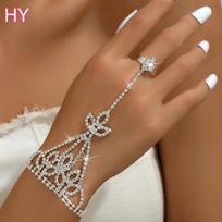 HY Europe and America Cross Border Ornament Personality Stud Mitten-Type Bracelet Bohemian Sexy Shiny Female