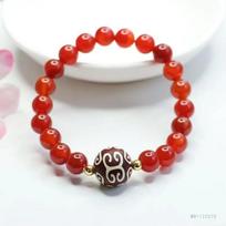 2026 Red Agate Bracelet Reply Beads Chalcedony Ornament Factory Live Delivery S1122570