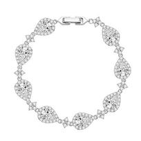 Fine Jewelry Bracelets Bangles 14K Gold Filled Round Moissanite Four-Leaf Clover Patchwork Teardrop Set Wedding Tennis Bracelet 18cm