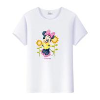 Cute Disney Cartoon Minnie Women Tshirt Ladies Mickey Mouse Tops Graphic Clothes Summer Y2K Blouses Men T-shirt White 2000s Tees XXXL