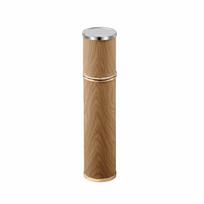 Refillable Wood Grain Leather Spray Bottle Portable Empty Atomizer Safety Sample Vials  Outgoing