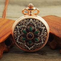 High Quality Crystal Spirit Pocket Watches Fashion Vintage Nurse Pocket Watch beige
