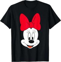 Hot Fashion Disney Minnie Mouse Big Face T-Shirt S-4XL Four Seasons XXXXL
