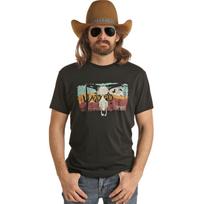 Rock Roll Unisex  Pow Pow  Graphic Black T-Shirt RRUT21R06E-01 XXXXL
