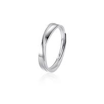 925 Moissanite Mobius Strip Couple Rings - Simple Ins Style Wedding Bands for Men and Women, Valentine's Day Gift Adjustable