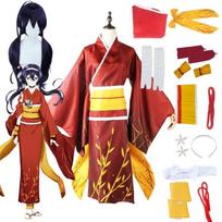 Anime Bungou Bungo Benamiai šunys 4 Izumi Kyouka Cosplay Kimono Suknelė Yukata Helovinas Kyouka Perukas Klumpės Priedai Apranga Kostiumai L-(Costume+Wig)