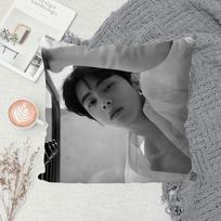 1PC Singer Cha E-Eun W-Woo Pillow Case Cartoon Sofa Decorative Home Double-sided Printing Short Plush Cute Cushion Cover 16x16Inch