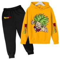 Dragon Ball Street Suit Goku Fashion 2024 New Harajuku Style Suit for Boy Warm Winter Children Clothes Kawaii Sizes 100-160 Tops 110