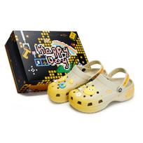Crocs Classic Platform Clog 811 Made Mango Cheese Special Shoe Box Cute Cartoon Summer Soft Squishy Feel Women's Clogs Beige 38-39