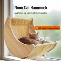Medinė siurbtuko katės lova: Kabantis hamakas ir laipiojimo žaislas Cat Bed [Glass Version]