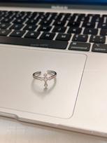 Sleek Silver Stackable Cross Ring: Enhance Your Style with a Minimalist Korean-Inspired Index Finger Set Adjustable Open