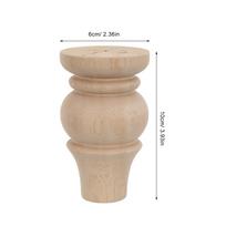1 vnt. 6x10cm Apvalios sofos kojelės Dekoratyvinės medinės kolonos kojelės Stalo kojelės Solidžios medienos baldų kojelės Sofai, spintelėms, stalams ir lovoms