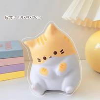 Cute Chubby Cat Squish Toy Soft PU Slow Rebound Squeeze Fidget Gadget Stress Relief Anti-Anxiety Desktop Ornament Adult Relax
