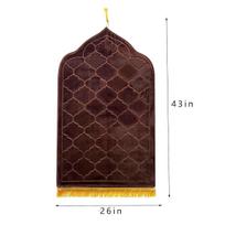 Portable Cross-border Foldable Thick Prayer Mat - Embossed Flannel Carpet 65*110cm Flannel Thickened Foam