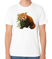 Raudonoji panda valgo bambuko lazdeles Unisex marškinėliai S įvairiaspalvis