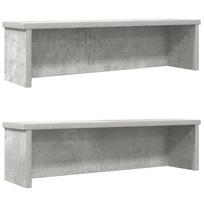 Folding Kitchen Shelves, 2 Pcs., Concrete Gray, 50X15X16 Cm