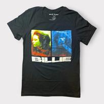 Billie Eilish Graphic T-Shirt Black Neon Blue Green Portrait Mens Medium M Unisex T-Shirt S