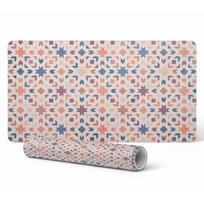 Wytrzymała Mata Pod Sprzęt Dla Graczy Geometryczny Wzór Retro 120X60 Cm