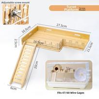 Wooden Wooden Hamster Platform Fence Proof Design Anti-Bite Hamster Nest Ladder Multifunctional Durable