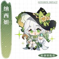 Genshin Impact Anime cute keychain Auto pendant Acrylic Sida Wendy Yae God Son Keli Lei Ding General Walnut Birthday Gift