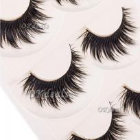 5 Pairs Makeup Natural Cross Soft Eye Lashes Extension False  Eyelashes Handmade Black
