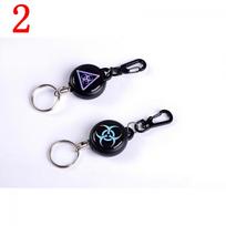 Fashion Card Badge Anti-lost Key Holder Retractable Keychain Recoil Belt Pull Chain Reel 2