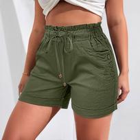 Women's High Waisted Quick Dry Shorts with Pockets Casual Bell Bottom Hiking Shorts L