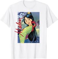 Hot Fashion Casual Disney Mulan Signature Portrait T-Shirt S-4XL Four Seasons XXXL