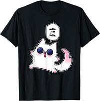 Nah I'd Win Gojo Cat Anime Meme Humor Funny T-Shirt S
