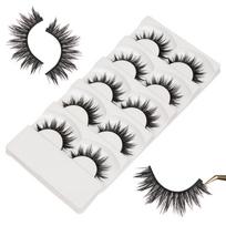 5 Pairs Long Cross Natural Soft Eye Lashes Extension False  Eyelashes Handmade Black