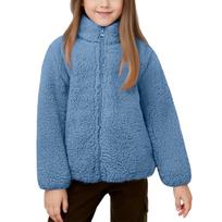 Kids' Girls' Coral Velvet Top Warm Coat Warm Coat 100 mėlyna