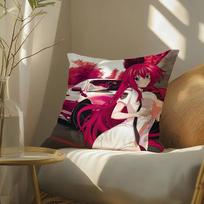 Anime Cartoon High School DxD-Beautiful Pillow Case Silky elegant Comfort Sofa Bed  Invisible zipper Beach pillowcase 12x12Inch