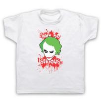 JOKER BATMAN UNOFFICIAL WHY SO SERIOUS COMIC VILLAIN KIDS CHILDS T-shirt 140