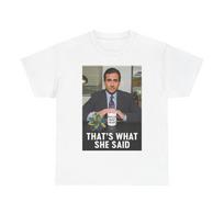 The Office Tshirt Michael Scott Funny Humor Retro TV Unisex Heavy Cotton Tee Unisex T-Shirt XL
