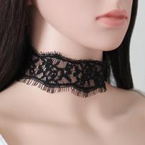 European and American choker lace Harajuku necklace fringed niche pendant hollow literary collar