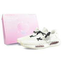 Adidas Originals Yeezy Boost 350 V2 Abrasion Resistant Abrasion Resistant Low top Casual Shoes Unisex White Brown HQ6316(Team373-BOX) 36