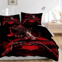 3 vnt. Freddy Krueger, Siaubo patalynės komplektas: Puikiai tinka miegamajam ar svečių kambariui. Minkštas ir patogus, be šerdies yy251031040 135x200cm brown