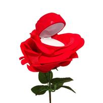 Unique Rose Flower Ring Display Box Proposal Ring Holder Jewelry Display Gift Organizer Floral Engagement Ring Box 1