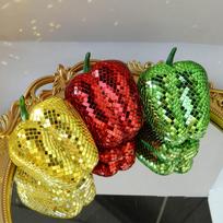 Disco Ball Decors Disco Ball Pear/Tomato/Carrot/Pepper for Table Centerpieces Light Reflectings Disco Ball Home Decors gray