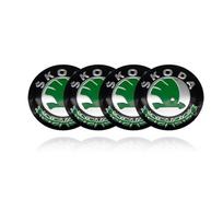 4pcs 56mm Wheel Center Logo Stickers for Skoda Octavia Kodiaq Kamiq Fabia RS Rapid Yeti Karoq Vision Auto Accessories Tool