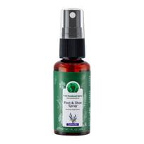 Lavender Foot and Shoe Deodorant Spray Natural Odor Eliminator for Long-Lasting Freshness 1 fl oz žalia