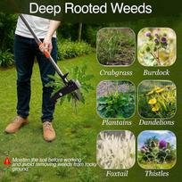 Manual Weed Puller Tool Long Handle No Bending or Kneeling Remover Garden Weeder for Lawn Yard