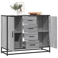 Cabinet, Sonoma Oak Grey, 92X35X76 Cm, Wood-Based Material