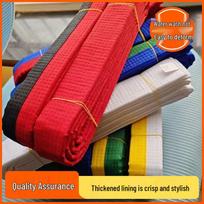 Kids' Taekwondo, Judo, Karate Do-bok: Embroidered Grading Belts in Black, Red, White, Yellow, Green, Blue 160 cm ruda