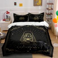 Tarot Lantern Pattern Black Bedding Set Bedding set (1 duvet cover, 2 pillowcases, duvet not included) 135x200cm